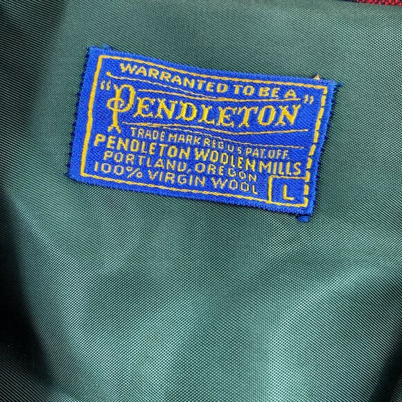 Vintage Pendleton Virgin Wool Plaid Shirt Jacket Blazer Men’s size Large - Picture 2 of 10